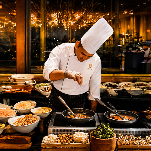 Culinary presentation at The Zoya